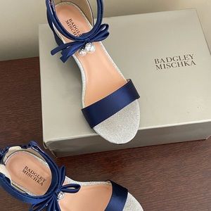 Badgley Mischka Blue dress sandals- Size 2